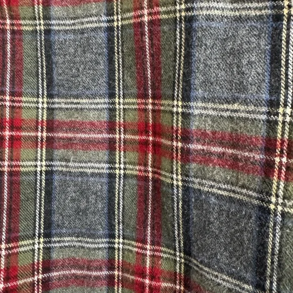 L.L. Bean Red and Gray Plaid Casual Shirt - Picture 3 of 3